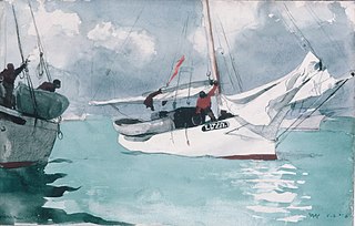 <i>Fishing Boats, Key West</i> Drawing by Winslow Homer