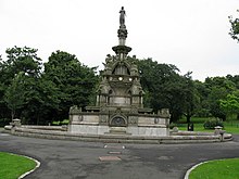 The Stewart Memorial Fountain [de], celebrating the establishment of the Loch Katrine and Milngavie waterworks Fountain in Kelvingrove Park - geograph.org.uk - 932595.jpg