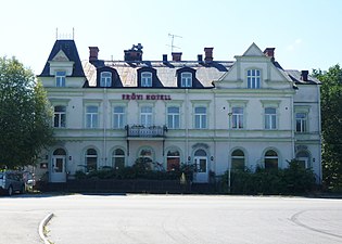 "Frövi Hotell" vid järnvägsstationen
