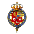 Garter encircled arms of Prince Christian of Schleswig-Holstein.png