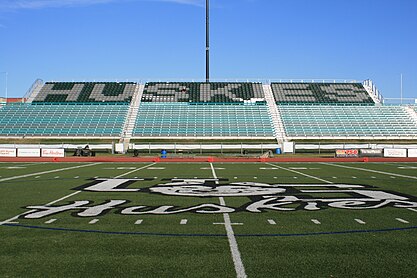 Griffiths Stadium, Saskatoon, Saskatchewan - east side stands..jpg
