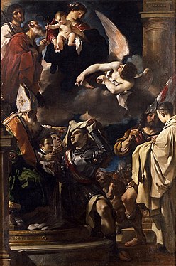 Guercino, Guillermo de Aquitania recibe los hábitos