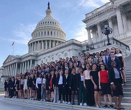 HSDA members pose on the steps of the United States Capitol.