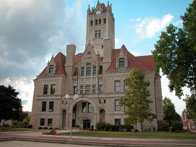 Hancock County Courthouse in downtown Greenfield