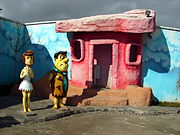 Wilma and Fred Flintstone figurines at the Ankara Amusement Park