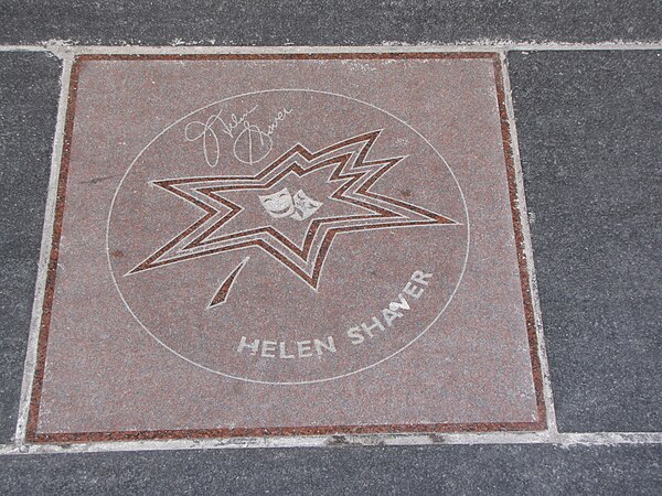 Helen Shaver's star on Canada's Walk of Fame