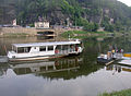 Ferry across the Elbe between Schöna and Hřensko