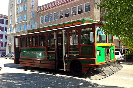 Trolley bus No. 9 on Fourth Avenue