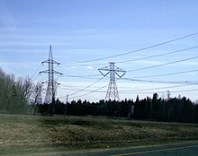 Hydro-Quebec high tension lines Hydro Quebec 450kv Route 20.jpg