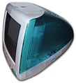 The iMac G3, a popular Mac of the late 1990's, which symbolized Steve Jobs's return to Apple.