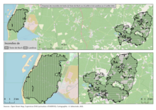 Cartographie incendies La Teste-de-Buch et Landiras