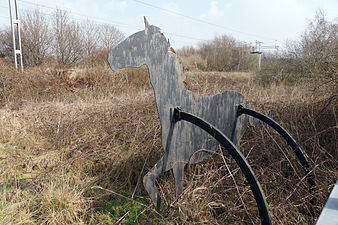 Iron Horse sculpture at Albion Junction 88