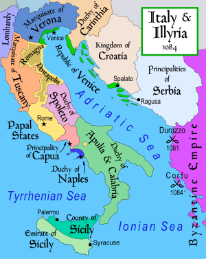 İtalya ve Illyria 1084 AD.svg