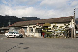 Kuse Station railway station in Maniwa, Okayama prefecture, Japan