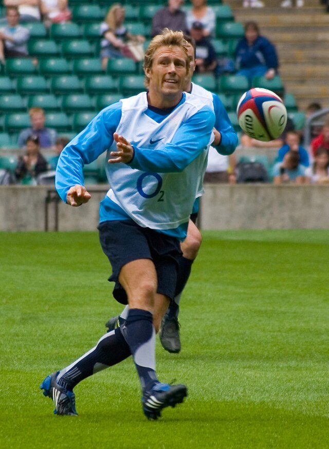 Jonny Wilkinson lors d'une séance d'entrainement avec le XV anglais.