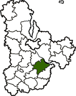 Кагарлыцкі раён на мапе