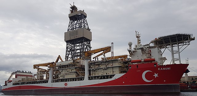 The Kanuni is an offshore deep-sea drilling ship.