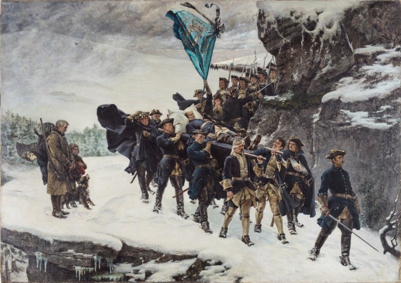 File:Karl XIIs likfärd (1884), målning av Gustaf Cederström (1845-1933).jpg