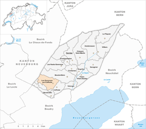 Mapo de Les Geneveys-sur-Coffrane