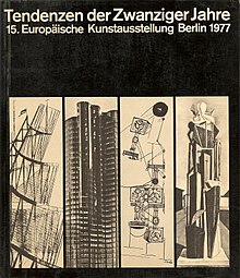 Titelseite des Katalogs zur Ausstellung Tendenzen der Zwanziger Jahre, Berlin 1977