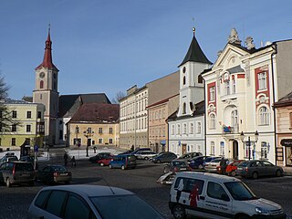 Králíky Town in Pardubice, Czech Republic