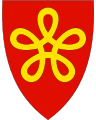 Lødingen kommune i Nordland har en valknute med fem løkker i sitt kommunevåpen.