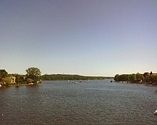 Ansicht Langer See von der Regattastrecke in Richtung der Müggelberge