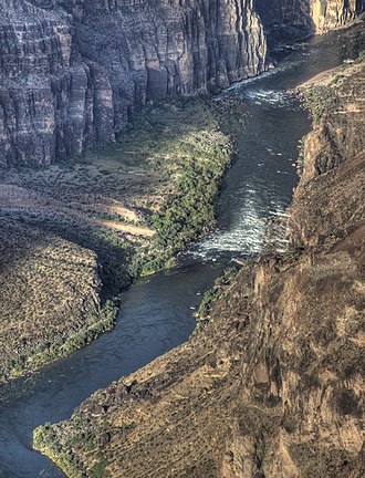 (Enlarged) view looking downstream from Toroweap Point region