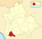 Расположение муниципалитета Лебриха на карте провинции