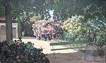 Les Lauriers Roses (The Terrace at Méric) by Frédéric Bazille, Cincinnati Art Museum.JPG