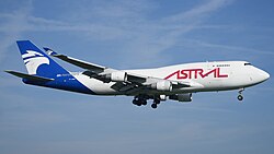 Ehemalige Astral Aviation Boeing 747-400BDSF