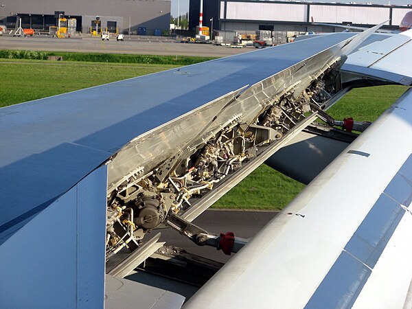 A close look at the inner workings of spoilers in lift dump deployment during the landing of an Airbus A320.