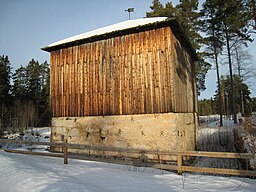 Hyttan vid bruksmiljön i Limå.