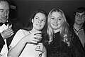 Dana & Mary Hopkin after Dana's victory at the 1970 Eurovision Song Contest in Amsterdam