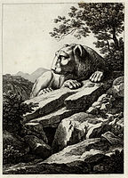 Le célèbre lion de Kéa en 1826.