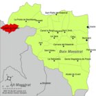 Расположение муниципалитета Кастель-де-Кабрес на карте провинции