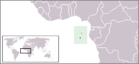 Карта, показывающая месторасположение Сан-Томе и Принсипи