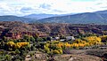 Los Santos (Castielfabib), vista parcial del caserío y vega del Ebrón.