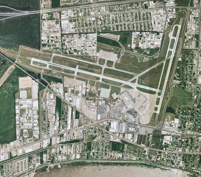 2006 USGS orthophoto, prior to the construction of the current terminal
