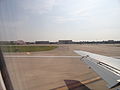 Louisville Air National Guard Base as seen upon landing on Runway 17L/35R at Louisville International Airport.