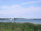 Mackinac Bridge viewed from Mackinaw City