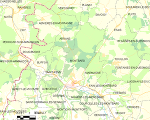 蒙巴尔市镇地图
