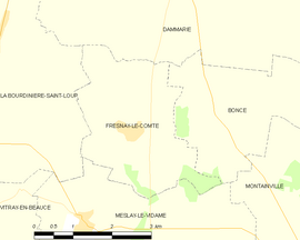 Mapa obce Fresnay-le-Comte