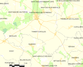 Mapa obce Thimert-Gâtelles
