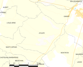 Mapa obce Juilles
