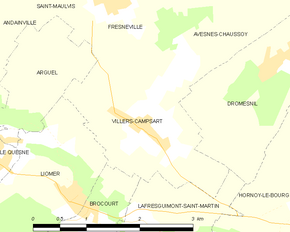 Poziția localității Villers-Campsart