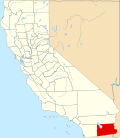 Thumbnail for File:Map of California highlighting Imperial County.svg