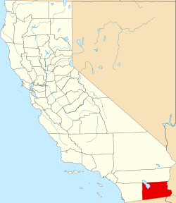 מיקום מחוז אימפריאל בקליפורניה