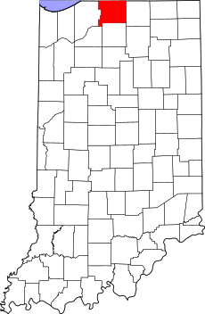 Map of Indiana highlighting Saint Joseph County.svg