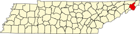 Locatie van Carter County